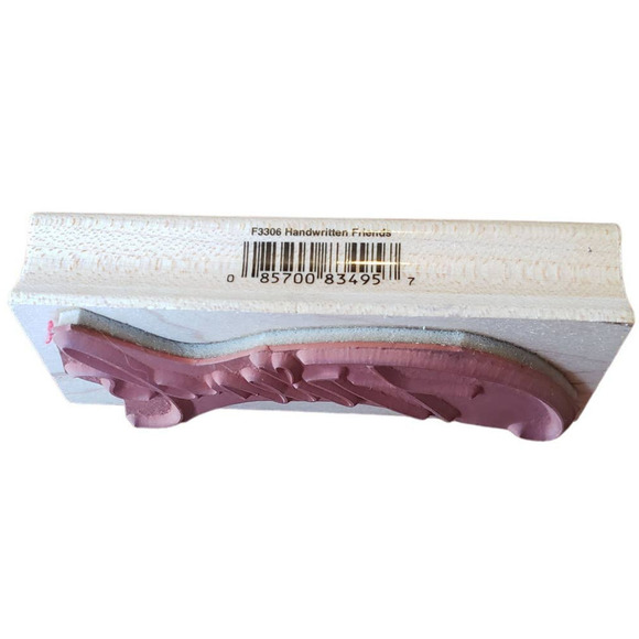 Hero Arts Handwritten Friends Script with Heart Wood Mounted Rubber Stamp F3306 - Picture 4 of 8